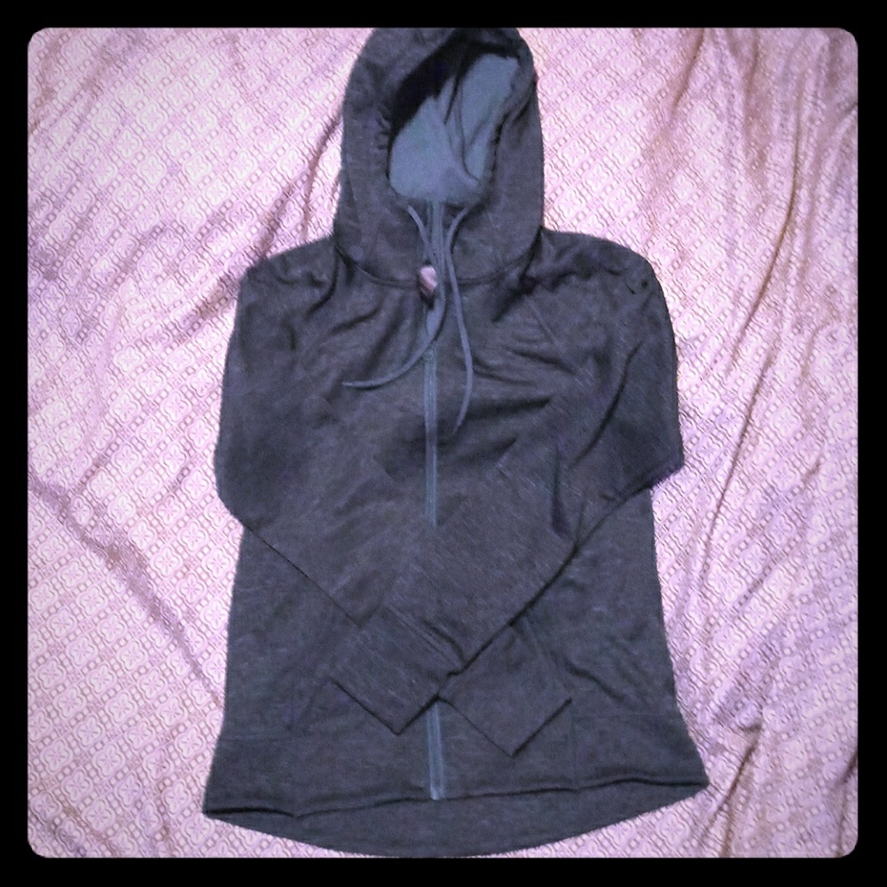 Gray and teal Champion zip-up jacket